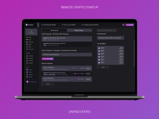 SaaS Dashboard for Crypto Startup