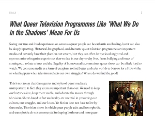 What Queer Television Programmes Like ‘What We Do in the Shadow…