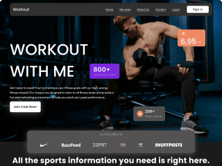 Fitness Home Page Design