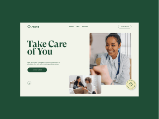 Attend Health website and branding