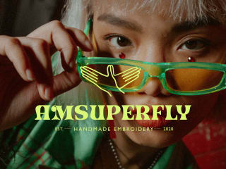 Amsuperfly visual identity