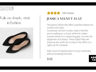 Product Description - Jessica Velvet Flat