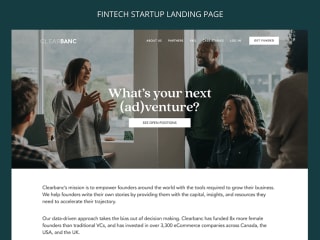 Fintech Startup Landing Pages