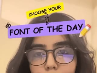 AR filter “Font of the Day”  🎨 