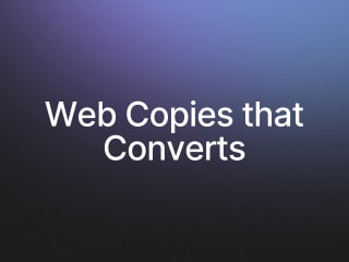 Strategic Web Copies/Landing Page Writing to Drive Conversions