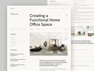 Minimalist Architecture & Interior Website Design UI