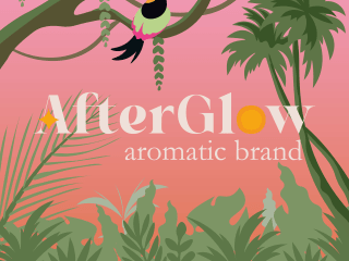 Logo & Postcard for "AfterGlow"