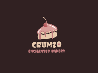  🍰Сartoon logo and Branding for Bakery "CRUMZO"