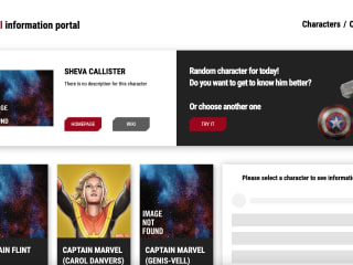 React App - Marvel Information Portal 