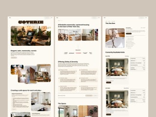 Coterie — Co-living Real Estate Template · Framer Website