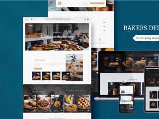 Web designing of a bakery