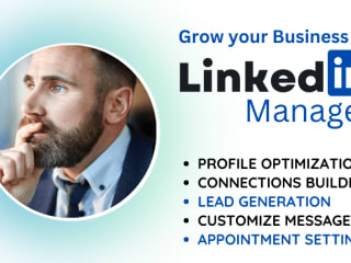 I will be your LinkedIn sales and marketing manager
