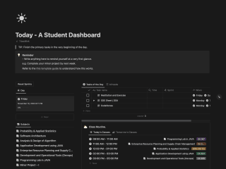 Today - A Student Dashboard