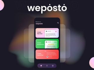 Weposto Post Maker Mobile App UI Design on Behance
