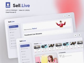Sell.Live - Dashboard design
