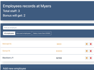 Employees Record React App