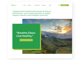 Clear Air Modern Environmental Initiative Website Design
