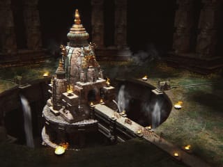 Ancient Temple Interior Environment Design