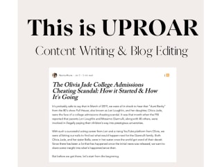Content Writing & Blog Editing - This is UPROAR ✨