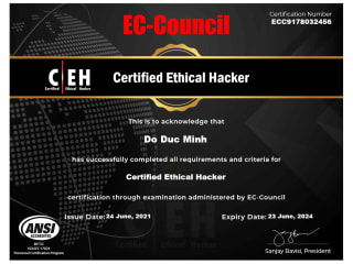 Certificate Ethical Hacker (CEH)