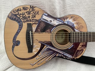Custom artwork on a guitar
