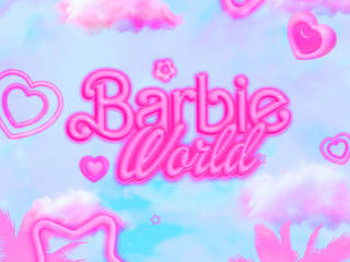 Barbie World 3D Logo + Merch Design