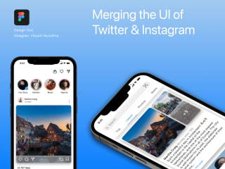 Merging the UI of Twitter & Instagram