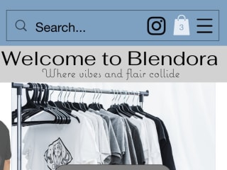 Website for a Gen Z clothing brand Blendora by Anisa Asadi Contra
