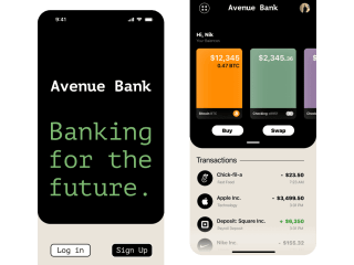 Avenue Bank - TradFi & DeFi App Concept