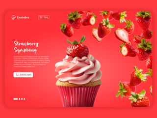 Cupcake website - Figma interactions