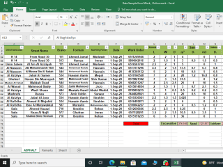 Data Entry On Excel Worksheet 