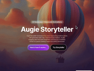 Storyteller by Augie - Framer Landing Page Design & Development 