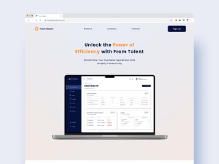 Landing Page for FromTalent