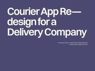 Courier App Re–design for a Delivery Company