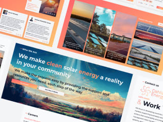 Dahlia energy : Solar energy company landing page design