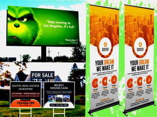 I CAN DESIGN ALL TYPE OF BANNERS AND BILLIBOARD