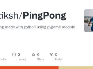 GitHub - Sutiksh/PingPong: Ping Pong made with python using pyg…