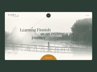Finnish language school Landing Page Design