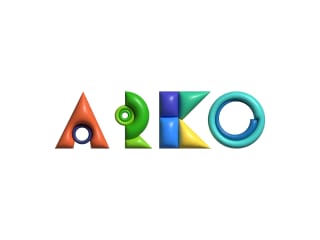 ARKO typography 3d logo