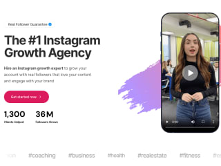 Development of landing page design for an Instagram Agency