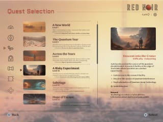 AAA Video Game - Red Noir UX Design