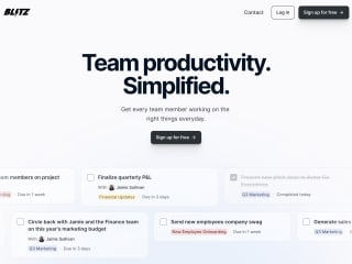 Blitz - a Productivity Tool for Teams