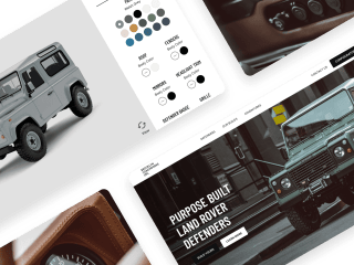 E-commerce site for Land Rover custom builder