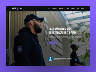 MIB Private Security - Webflow Design and Development