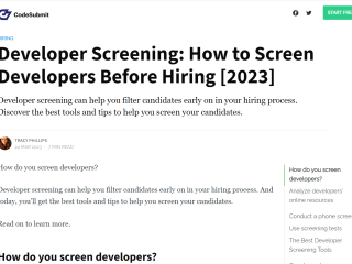Developer Screening: How to Screen Developers Before Hiring [20…