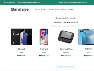 Bandage E-Commerce store: 