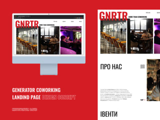Generator Coworking Landing Page Design Concept 