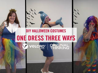 Transform A Blue Dress Into 3 Halloween Costumes