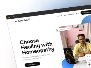 Landing Page Design For Homeopathy Doctor