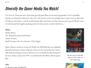 Article: Diversify the Queer Media You Watch!